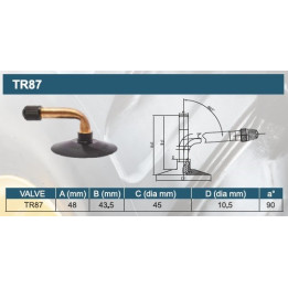 Camera d'Aria 3.00-4 Valvola TR87 | Prezzo Top
